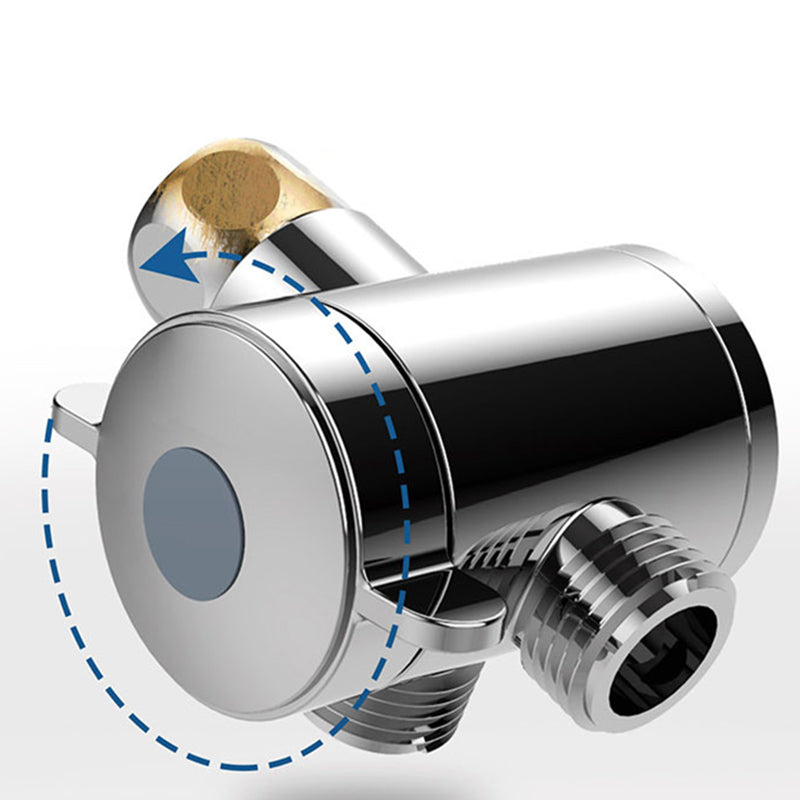 Avtoit | Contemporary Shower Combination Adjustable Shower Head Chrome Ceiling Mounted Round Shower Head