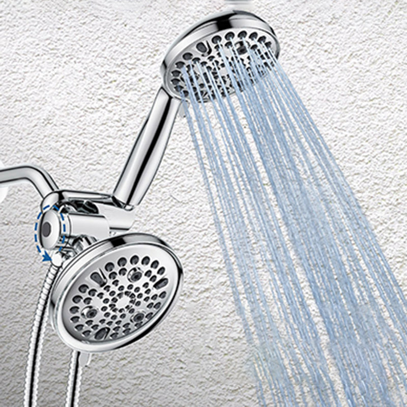 Avtoit | Contemporary Shower Combination Adjustable Shower Head Chrome Ceiling Mounted Round Shower Head