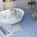Avtoit | Modern Vinyl Planks Peel and Stick Grid Print PVC Flooring for the Bathroom