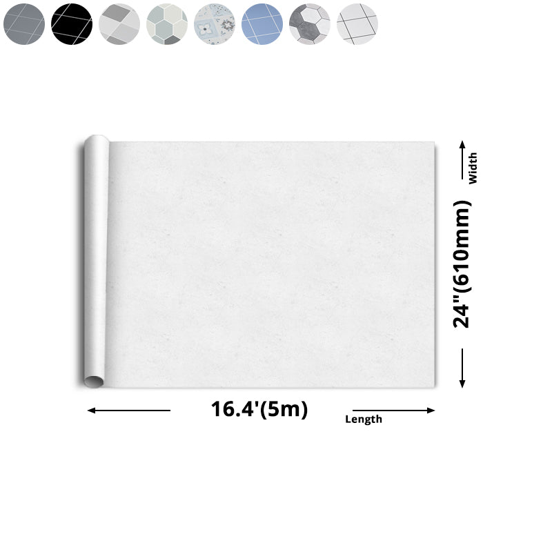 Avtoit | Modern Vinyl Planks Peel and Stick Grid Print PVC Flooring for the Bathroom
