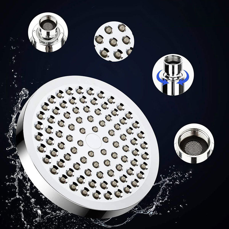 Avtoit | Modern Standard Shower Set Double Round Metal Adjustable Spray Pattern Shower Head