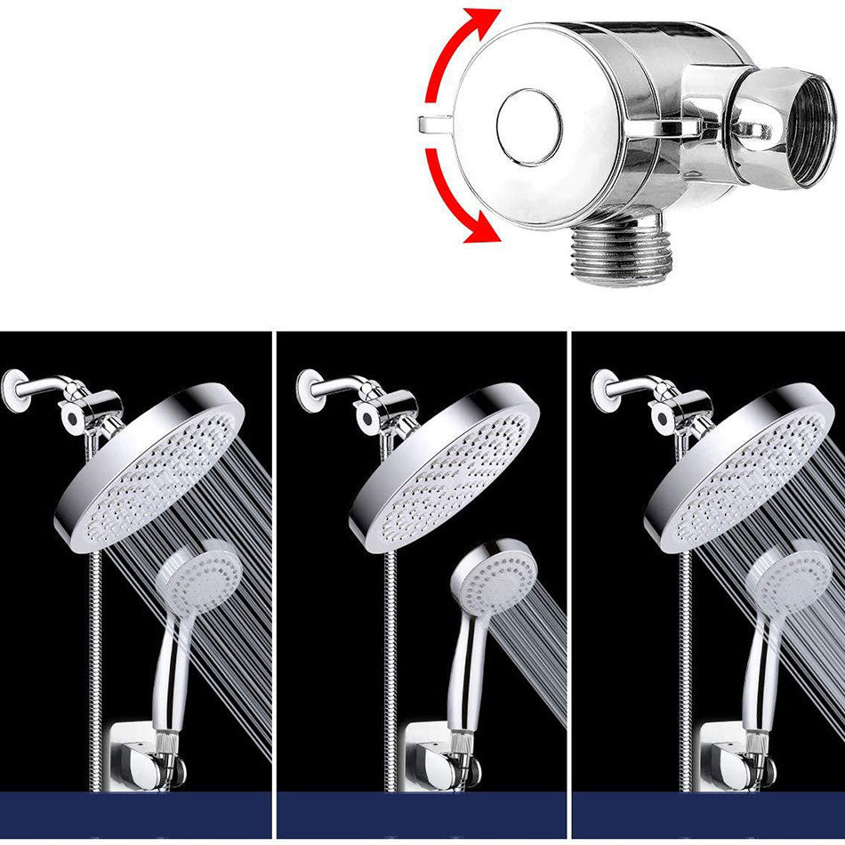 Avtoit | Modern Standard Shower Set Double Round Metal Adjustable Spray Pattern Shower Head