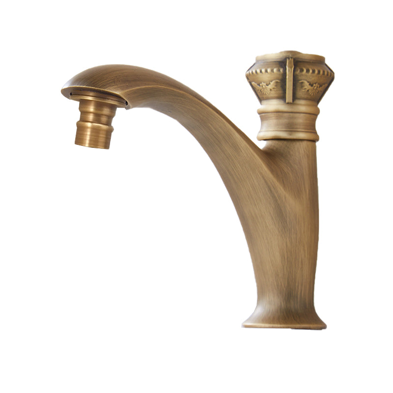 Avtoit | Brass farmhouse sink faucet single-hole faucet knob handle bathroom faucet