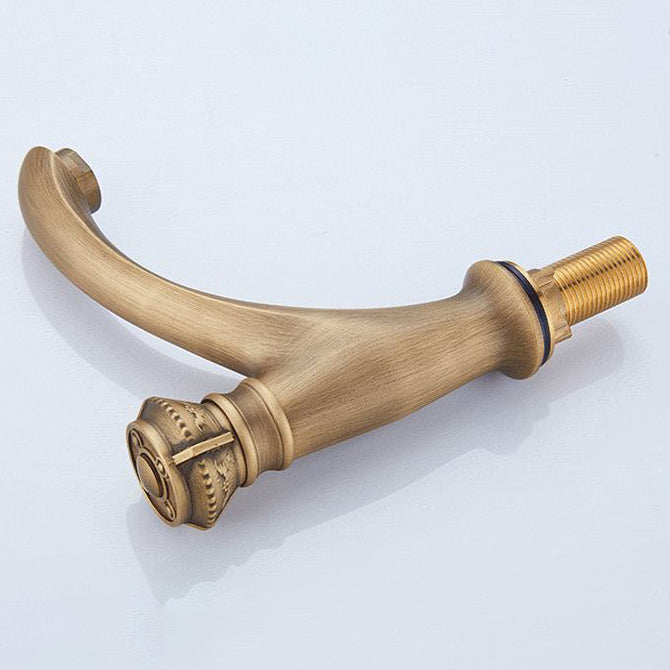Avtoit | Brass farmhouse sink faucet single-hole faucet knob handle bathroom faucet