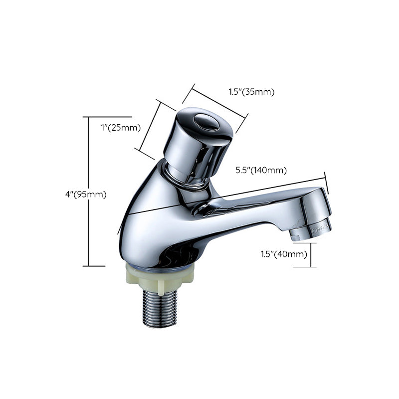 Avtoit | Modern sink faucet with brass knob handle, low arc, washbasin faucet
