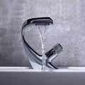 Avtoit | Button Handle Faucet Contemporary Style Faucet with Waterfall Spout