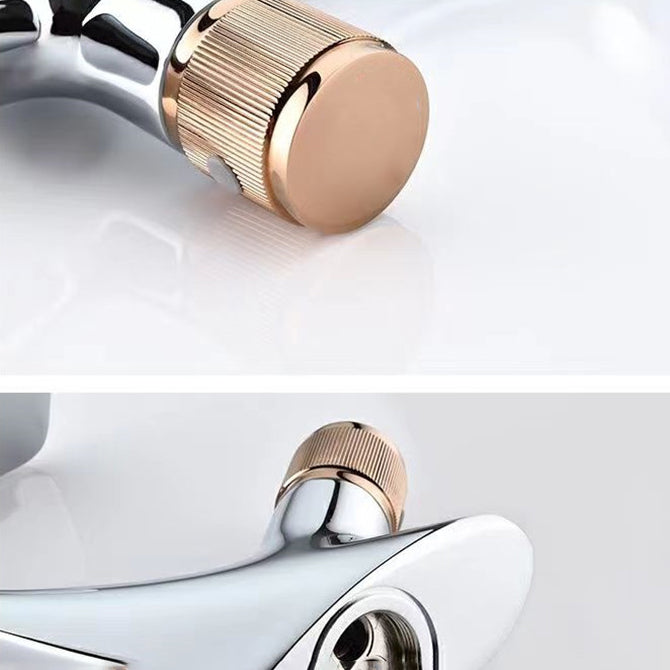 Avtoit | Button Handle Faucet Contemporary Style Faucet with Waterfall Spout