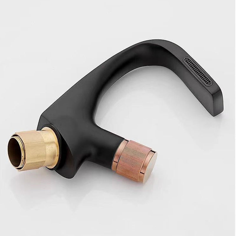 Avtoit | Button Handle Faucet Contemporary Style Faucet with Waterfall Spout