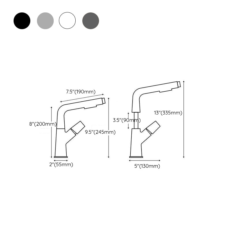 Avtoit | Single-Lever Faucet Contemporary Style Basin Faucet for Bathroom