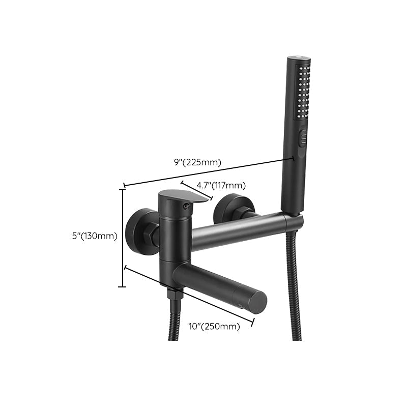 Avtoit | Wall-mounted metal bathtub faucet low arch single lever bathtub faucet trim