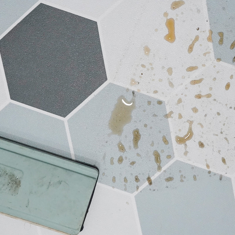 Avtoit | Modern Vinyl Floor Planks Peel & Stick Grid Print PVC Flooring
