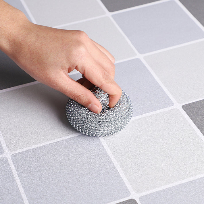 Avtoit | Modern Vinyl Floor Planks Peel & Stick Grid Print PVC Flooring