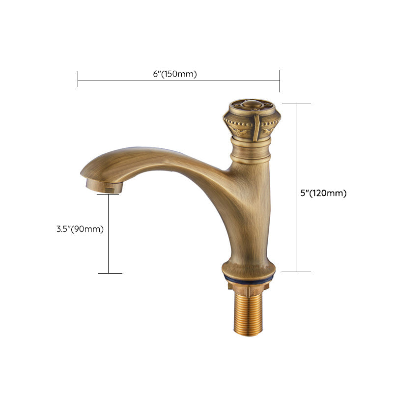 Avtoit | Brass farmhouse sink faucet single-hole faucet knob handle bathroom faucet