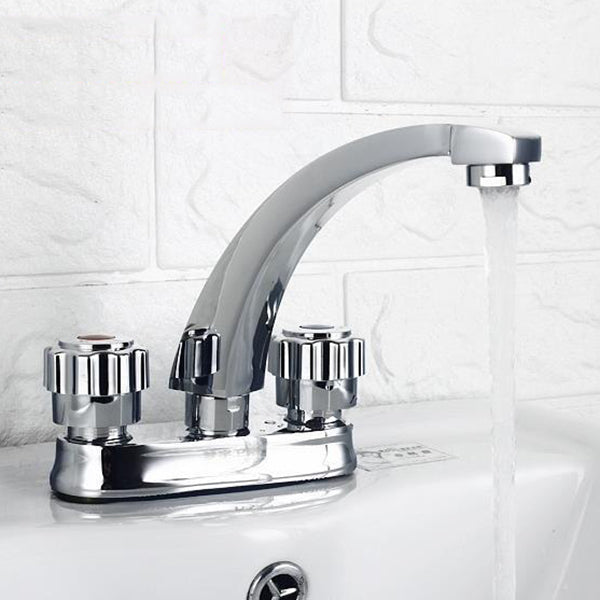 Avtoit | Modern Style Vessel Faucet Copper Knob Handle Low Arc Vessel Faucet
