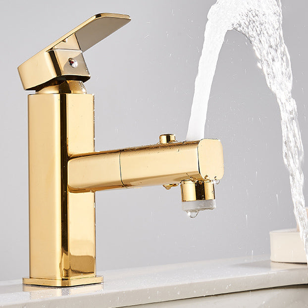 Avtoit | Luxury Extendable Basin Faucet Cubic Low Arc Vanity Faucet