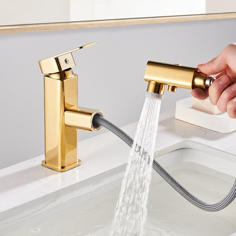 Avtoit | Luxury Extendable Basin Faucet Cubic Low Arc Vanity Faucet