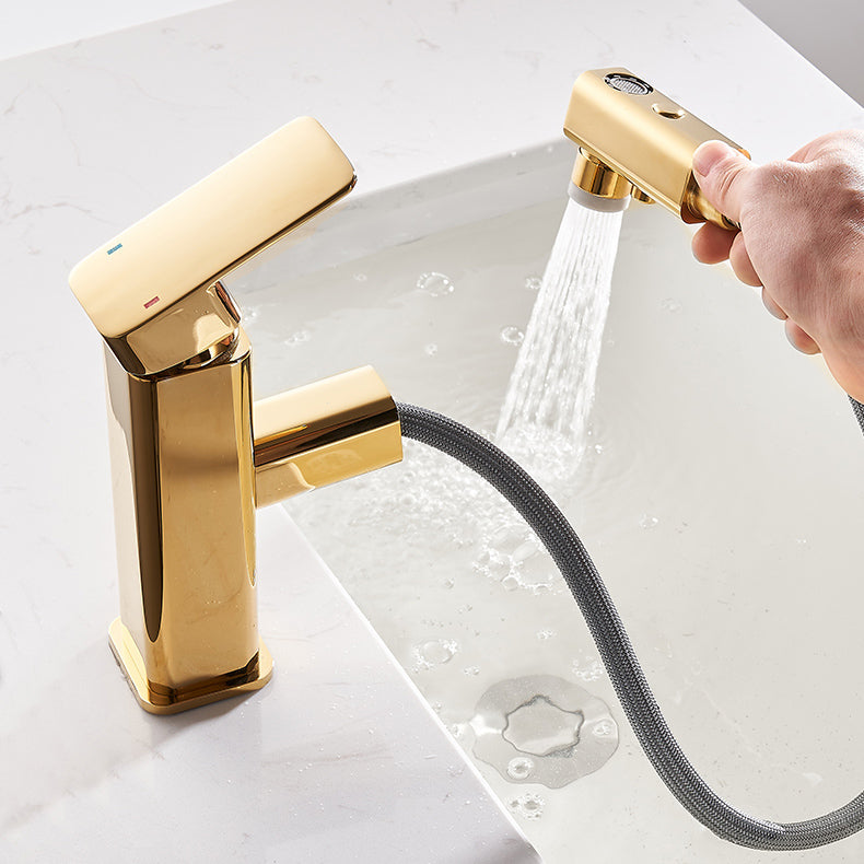 Avtoit | Luxury Extendable Basin Faucet Cubic Low Arc Vanity Faucet