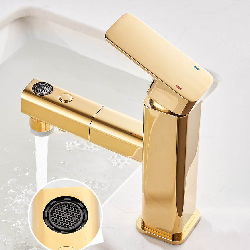 Avtoit | Luxury Extendable Basin Faucet Cubic Low Arc Vanity Faucet