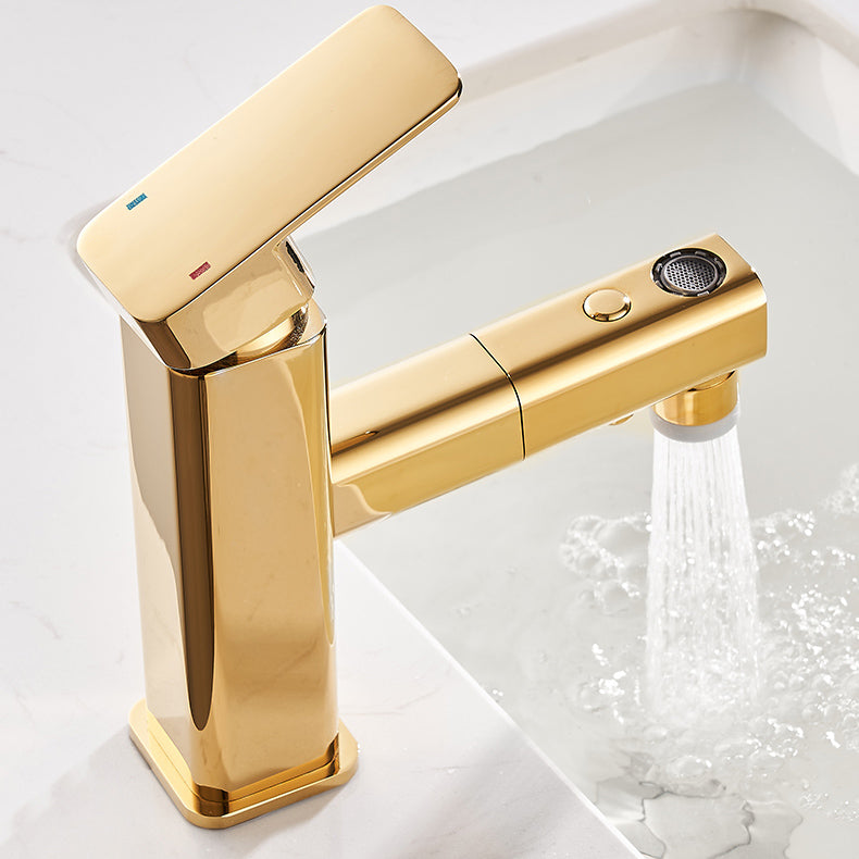 Avtoit | Luxury Extendable Basin Faucet Cubic Low Arc Vanity Faucet