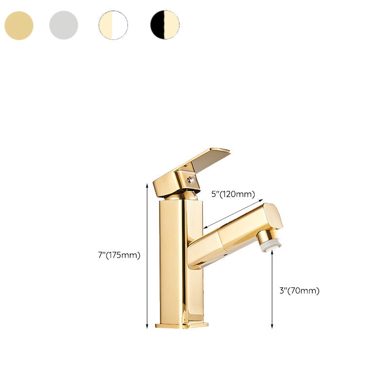 Avtoit | Luxury Extendable Basin Faucet Cubic Low Arc Vanity Faucet