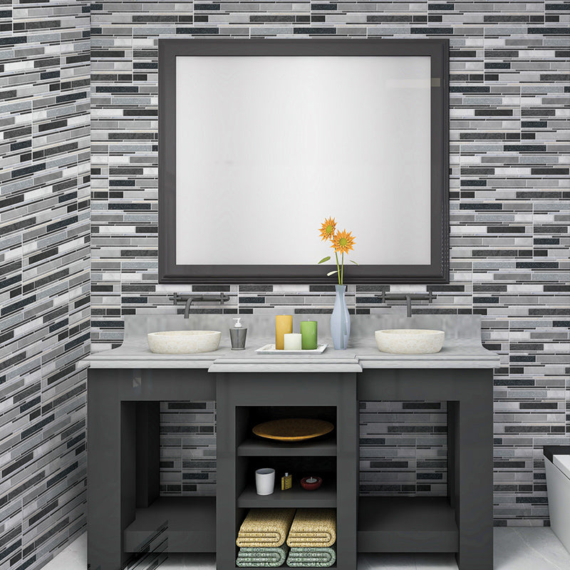 Avtoit | PVC Peel & Stick Tile Kitchen waterproof splash guard Peel and Stick Wall Tile Set of 18