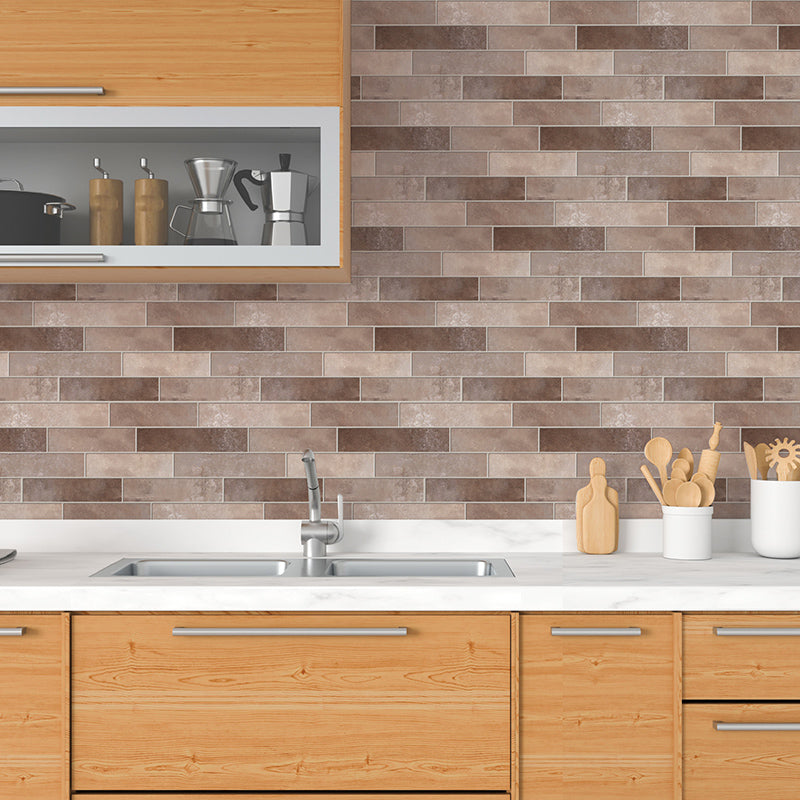 Avtoit | PVC Peel & Stick Tile Kitchen waterproof splash guard Peel and Stick Wall Tile Set of 18