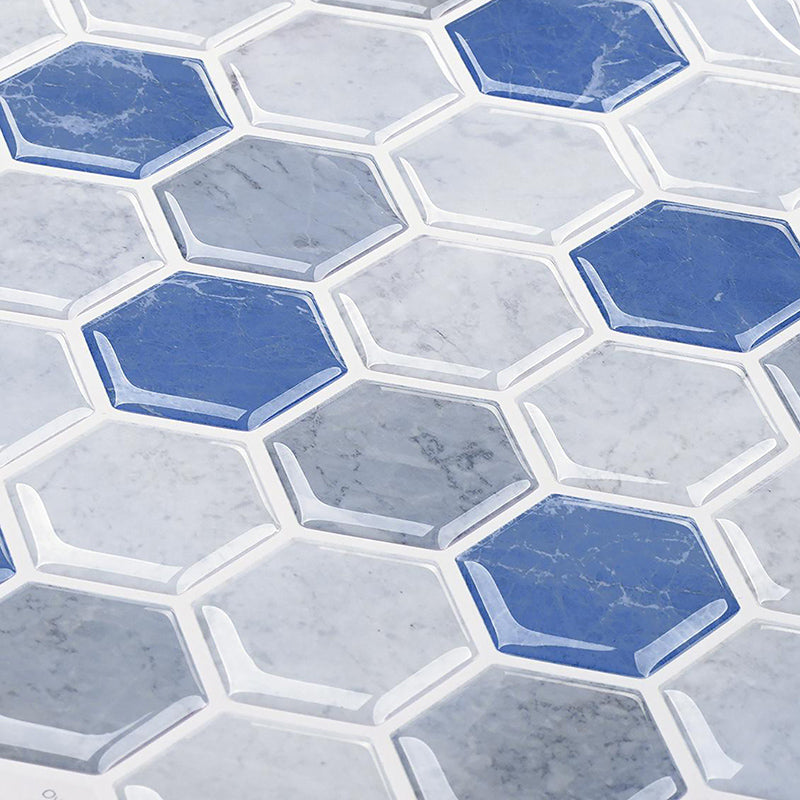 Avtoit | Polygon Metal Peel and Stick Back Wall Tile PVC Peel and Stick Tile for the Kitchen