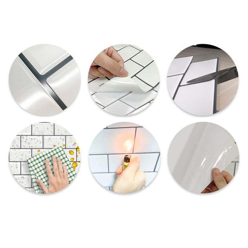 Avtoit | Polygon Metal Peel and Stick Back Wall Tile PVC Peel and Stick Tile for the Kitchen