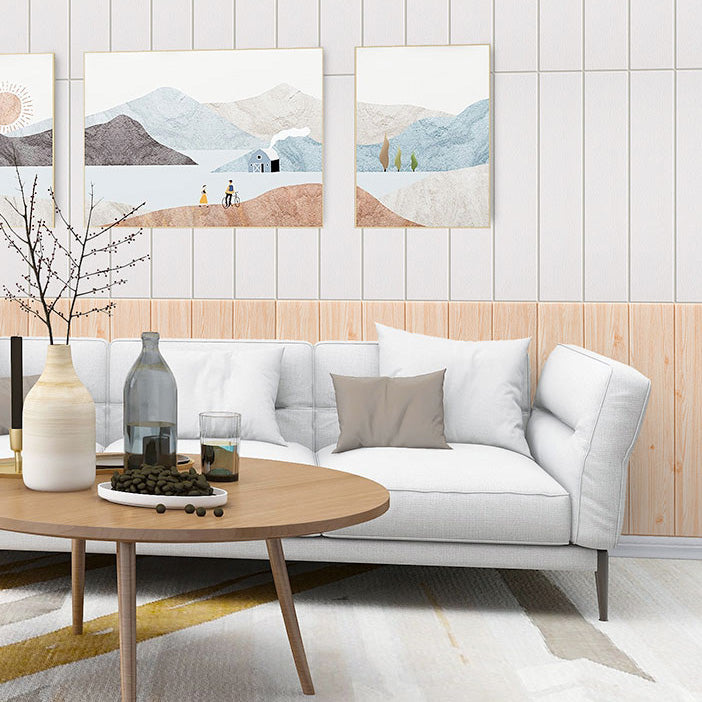 Avtoit | Modern Tin Back Wall Panel 3D Print Wood Grain Design