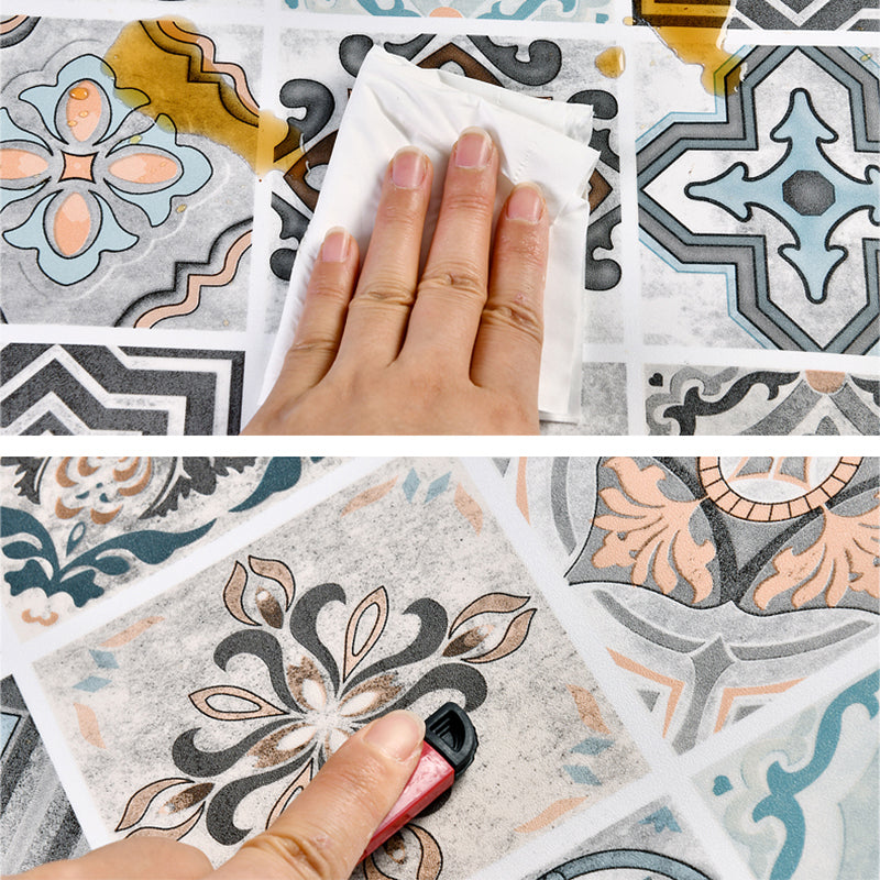 Avtoit | Multi-Tonal Style Vinyl Plank Peel and Stick Porcelain Tile Look Vinyl Plank Flooring