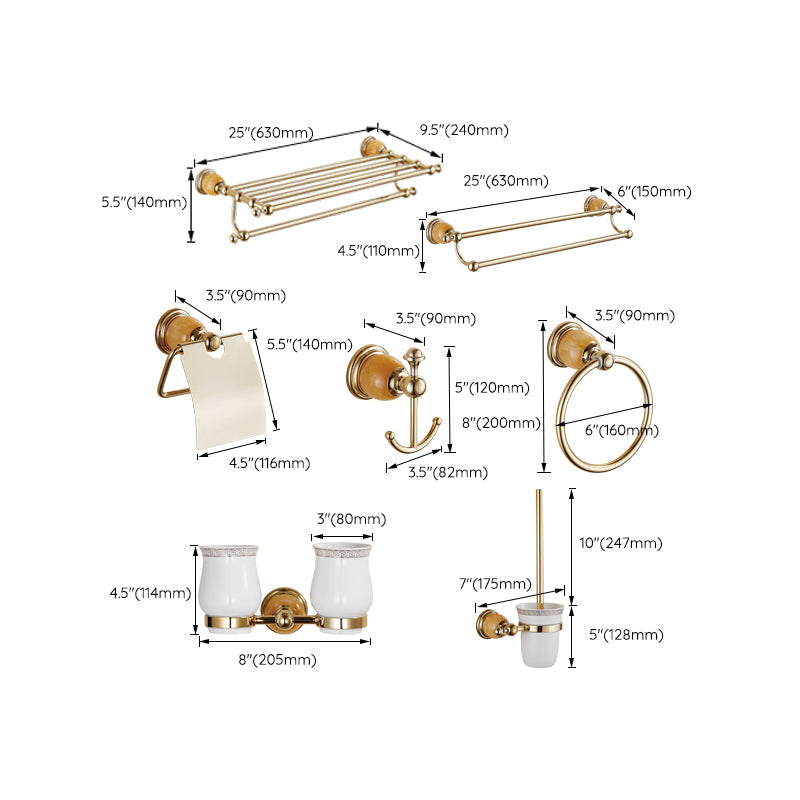 Avtoit | Contemporary brushed brass bathroom accessories as a single piece or as a set