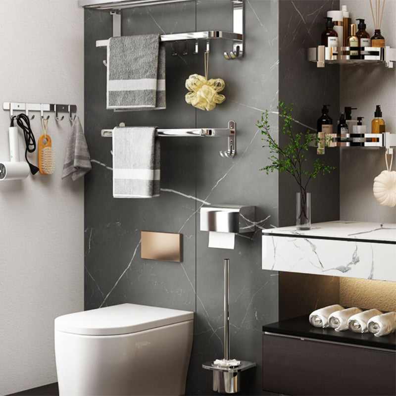 Avtoit | Contemporary Chrome Bathroom Hardware Set Polished Chrome Bathroom Set Made of Stainless Steel