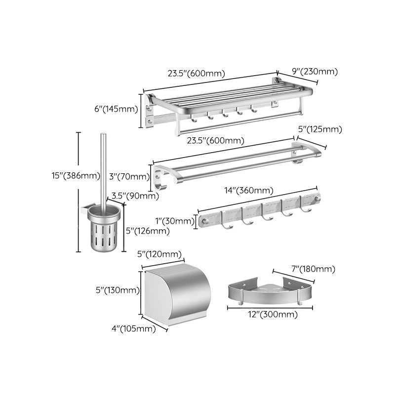 Avtoit | Contemporary Silver Bathroom Accessories as Individual Piece or in Set