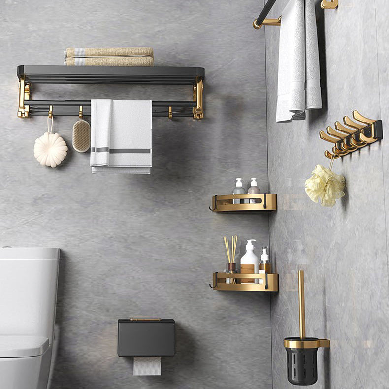 Avtoit | Contemporary Metal 6-piece Bathroom Accessory Set with Bathroom Shelf