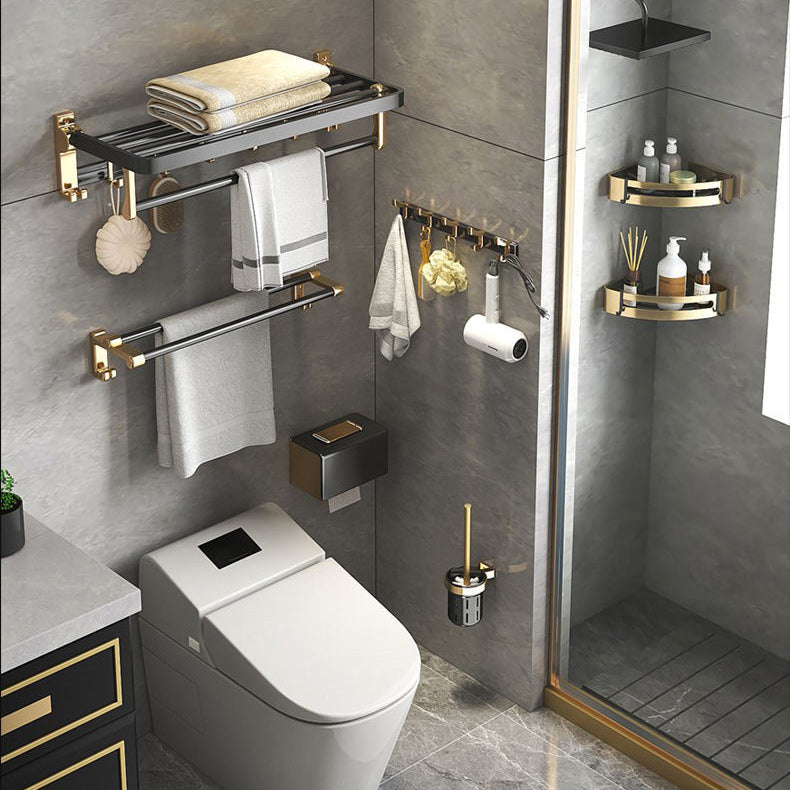 Avtoit | Contemporary Metal 6-piece Bathroom Accessory Set with Bathroom Shelf