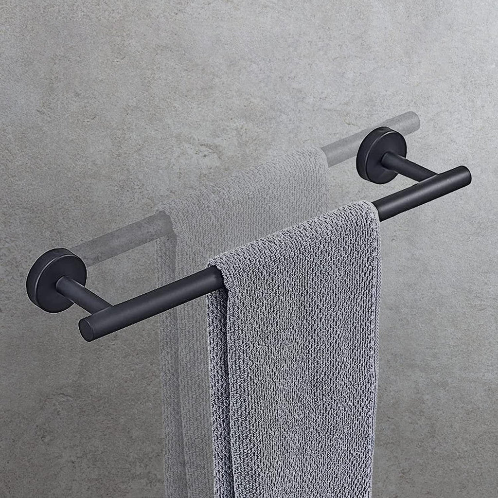 Avtoit | Matt Black Bathroom Accessory Set Stainless Steel Towel Bar/Paper Holder/Bath Towel Hook