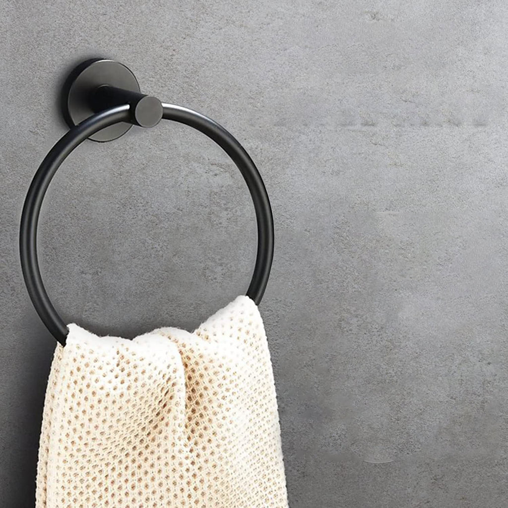Avtoit | Matt Black Bathroom Accessory Set Stainless Steel Towel Bar/Paper Holder/Bath Towel Hook