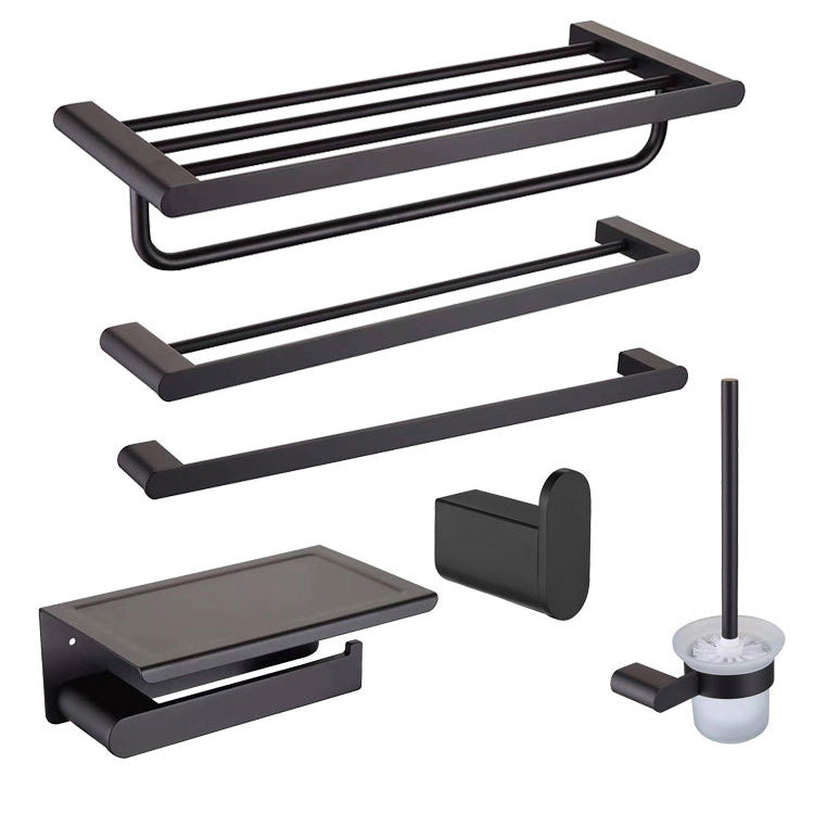 Avtoit | 5-piece modern bathroom accessory set made of stainless steel with towel bar/robe hooks/paper holder