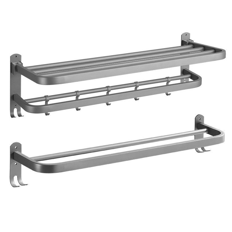 Avtoit | Modern Bathroom Hardware Set in Stainless Steel Matte Gray Bathrobe Hook/Towel Bar