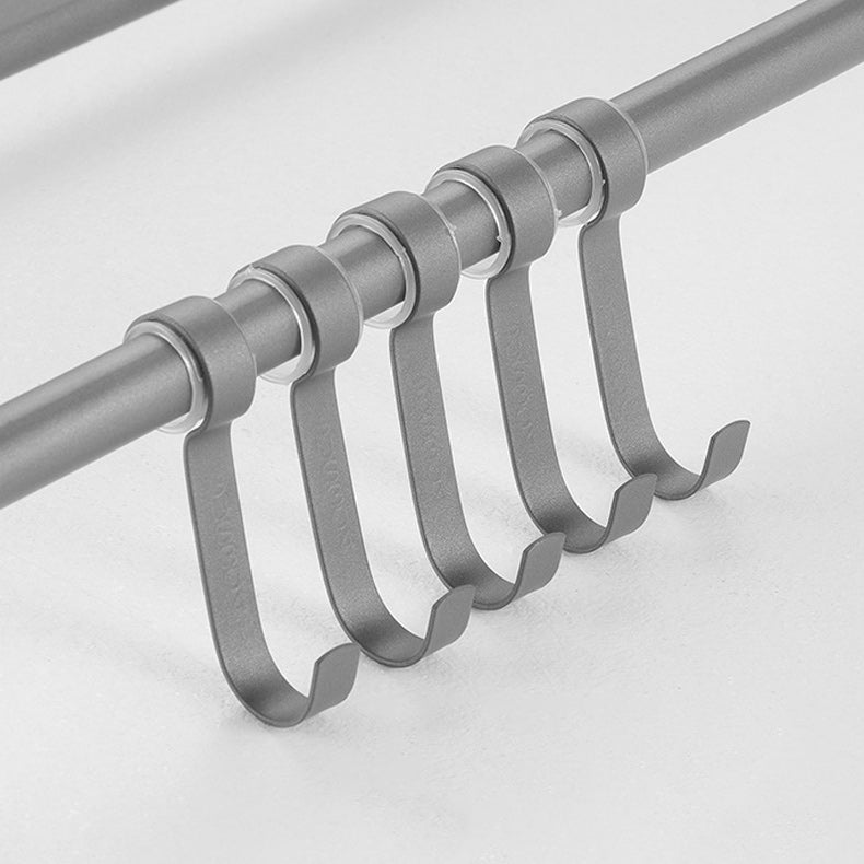 Avtoit | Modern Bathroom Hardware Set in Stainless Steel Matte Gray Bathrobe Hook/Towel Bar