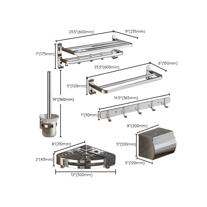Avtoit | Modern Bathroom Accessory Set Paper Holder Bathroom Shelf Stainless Steel Bathroom Hardware