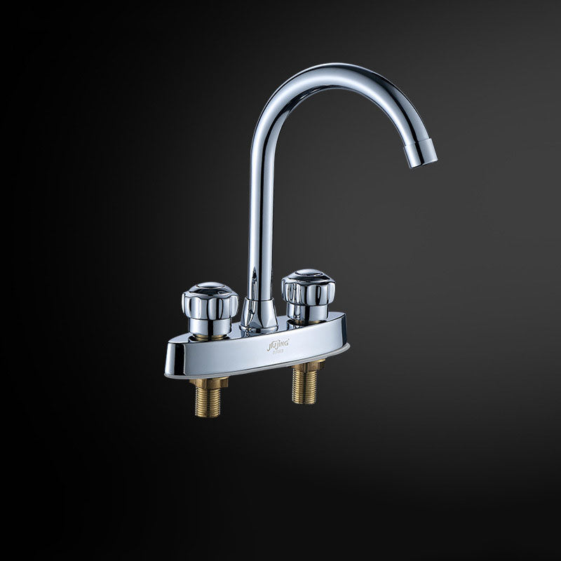 Avtoit | Three-Hole Centerset Bathroom Sink Faucet Contemporary Brass Faucet