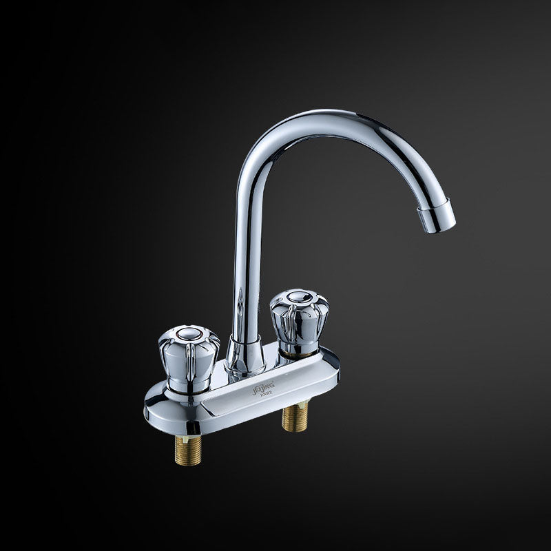 Avtoit | Three-Hole Centerset Bathroom Sink Faucet Contemporary Brass Faucet