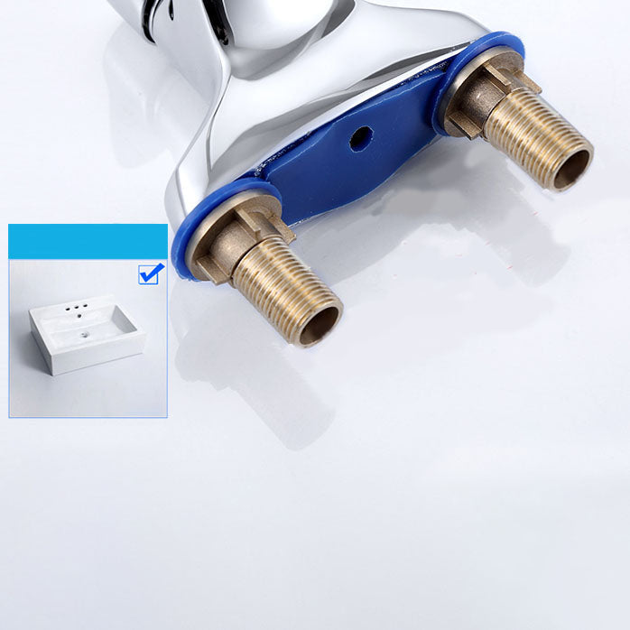 Avtoit | Three-Hole Centerset Bathroom Sink Faucet Contemporary Brass Faucet