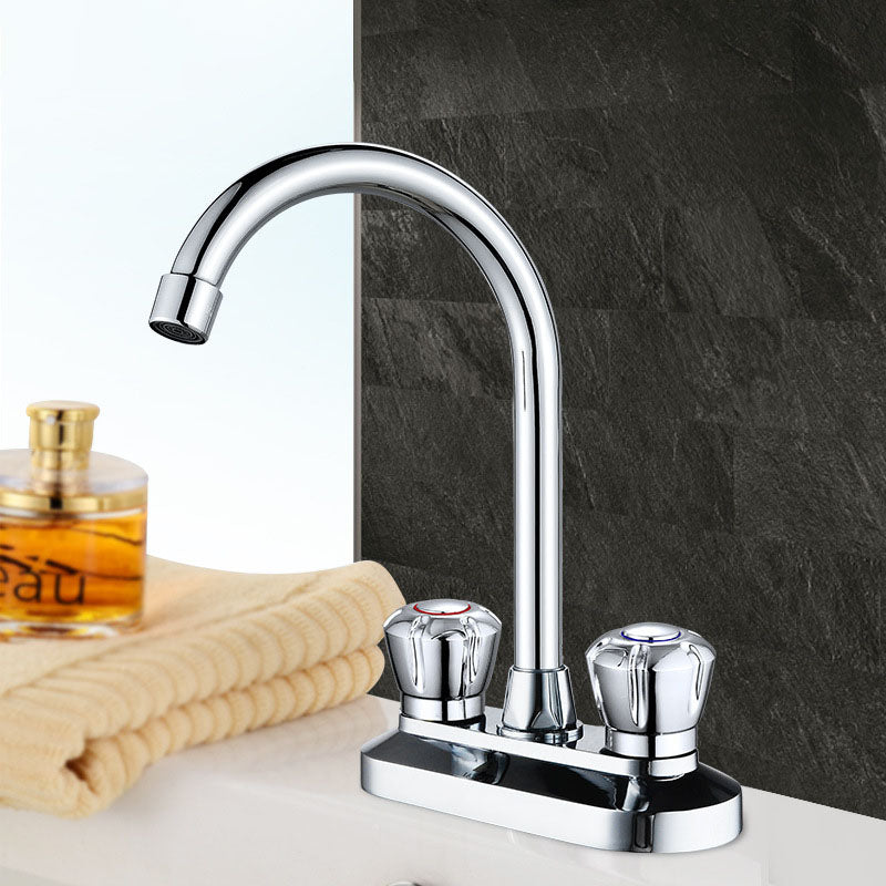 Avtoit | High Arch Brass Bathroom Faucet Double Handle Basin Tap