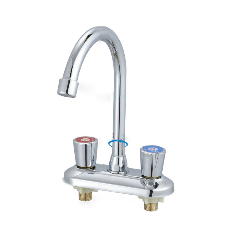 Avtoit | Knob Handle Central Mixer Contemporary Design Basin Faucet 2-Hole Faucet for the Bathroom