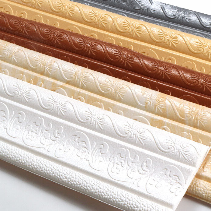 Avtoit | Modern Baseboards 3D Embossing Baseboard PVC Stereo Base Set of 1