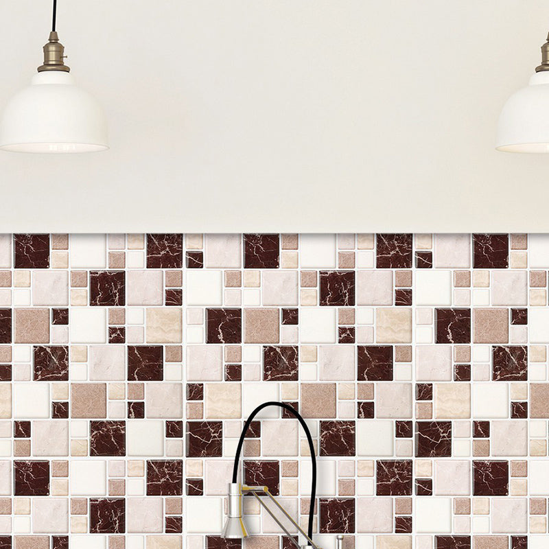 Avtoit | Pattern Matte Color Stone Peel and Stick Mosaic Tile Peel and Stick Tile Set of 2