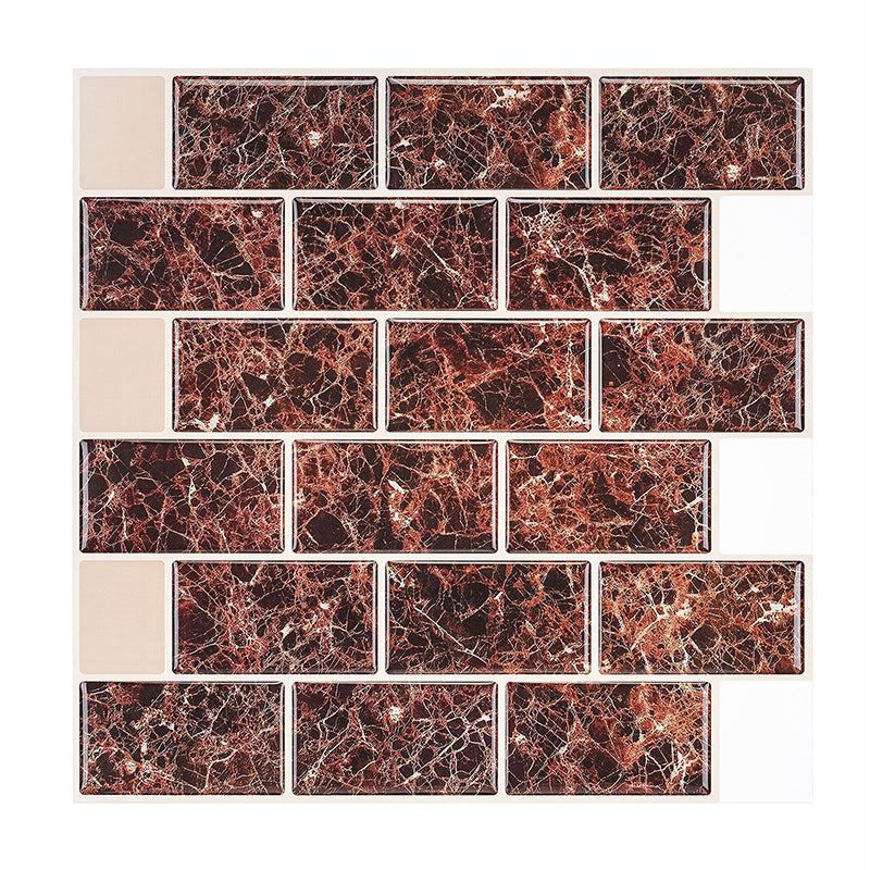 Avtoit | Pattern Matte Color Stone Peel and Stick Mosaic Tile Peel and Stick Tile Set of 2