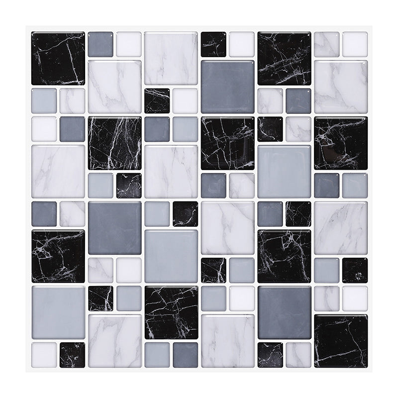 Avtoit | Pattern Matte Color Stone Peel and Stick Mosaic Tile Peel and Stick Tile Set of 2